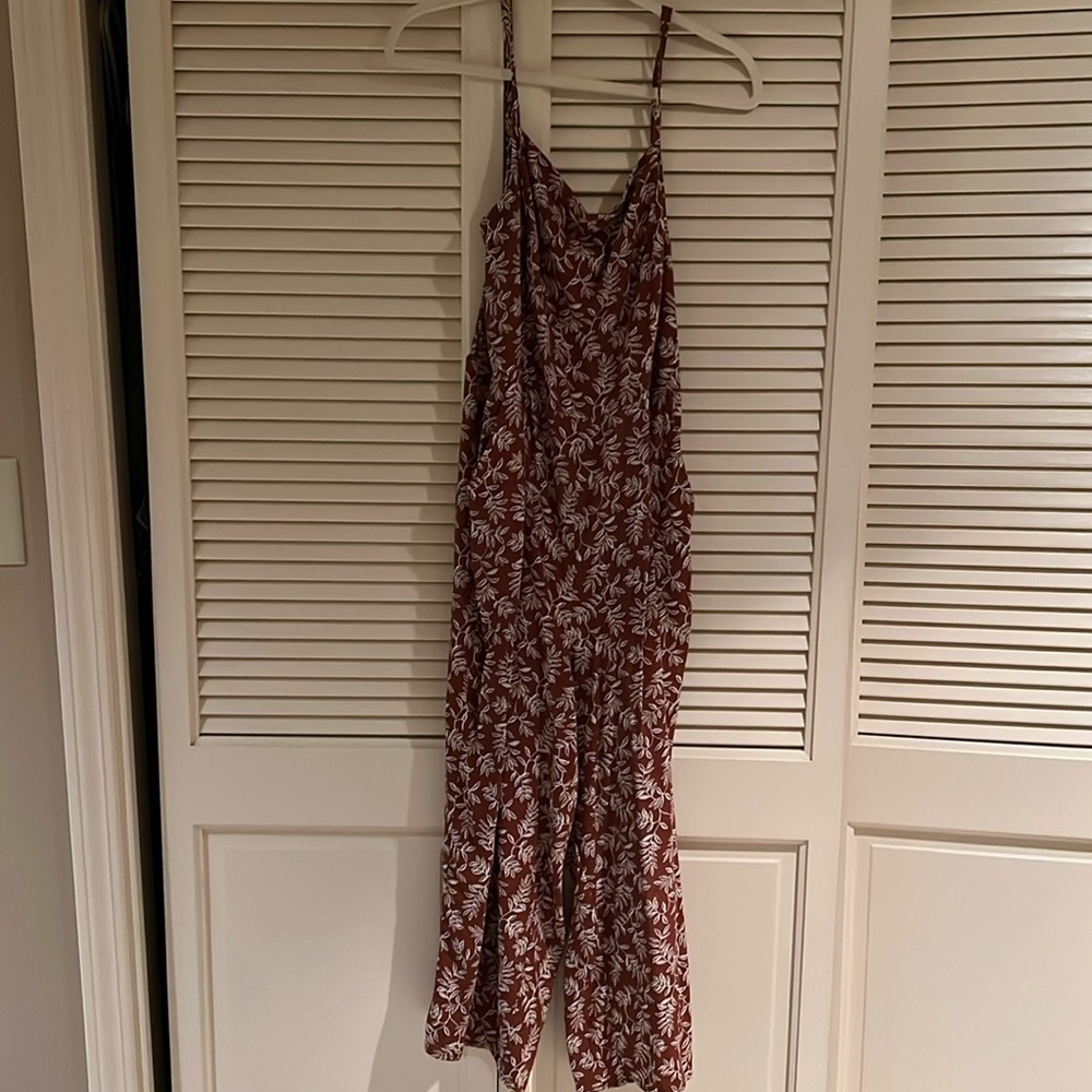 Patterned tank romper with pockets